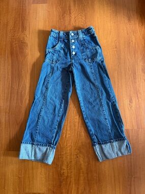 Habitual Girls Cuffed Wide Leg Jeans | Size 10 | Premium Denim
